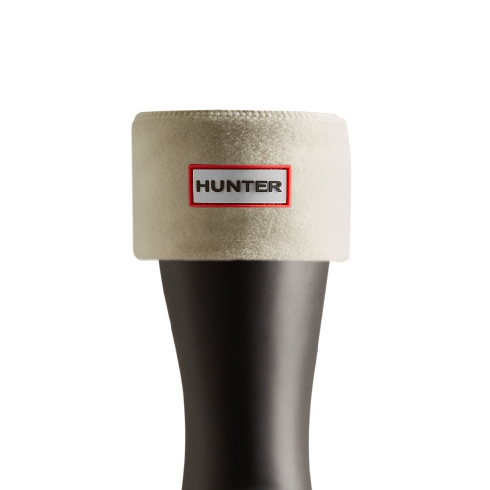 Hunter Kids Original Fleece Welly Boot Socks Cream US Size XL 4-6